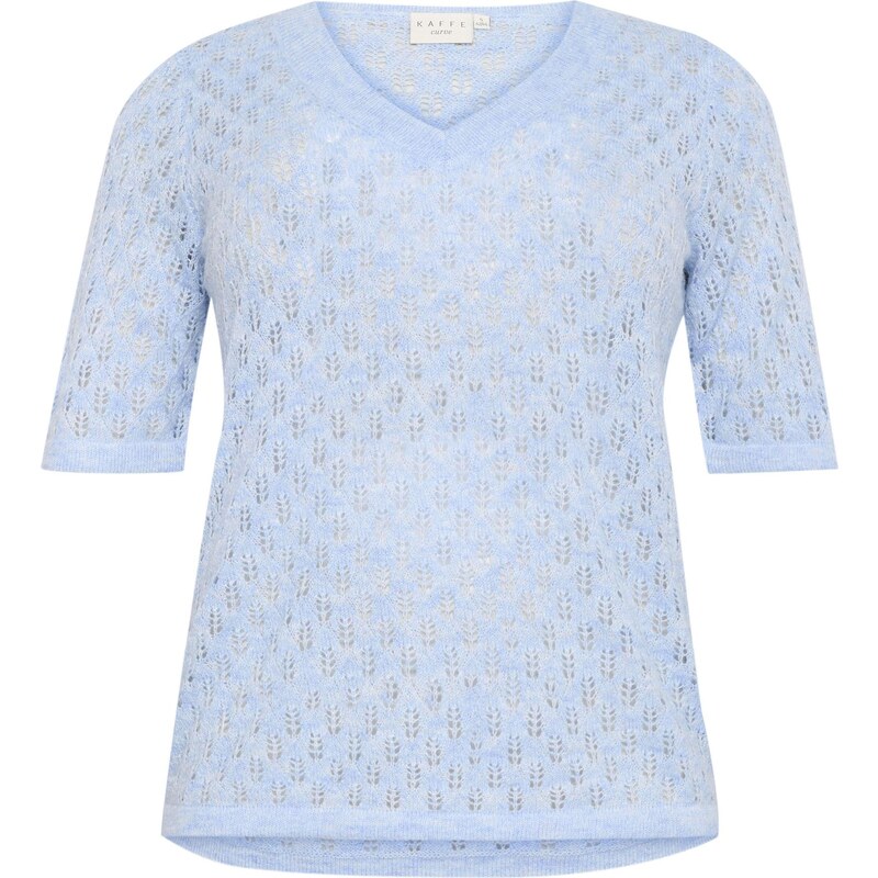 KAFFE CURVE Sveter KCLoura svetlomodrá 65879918