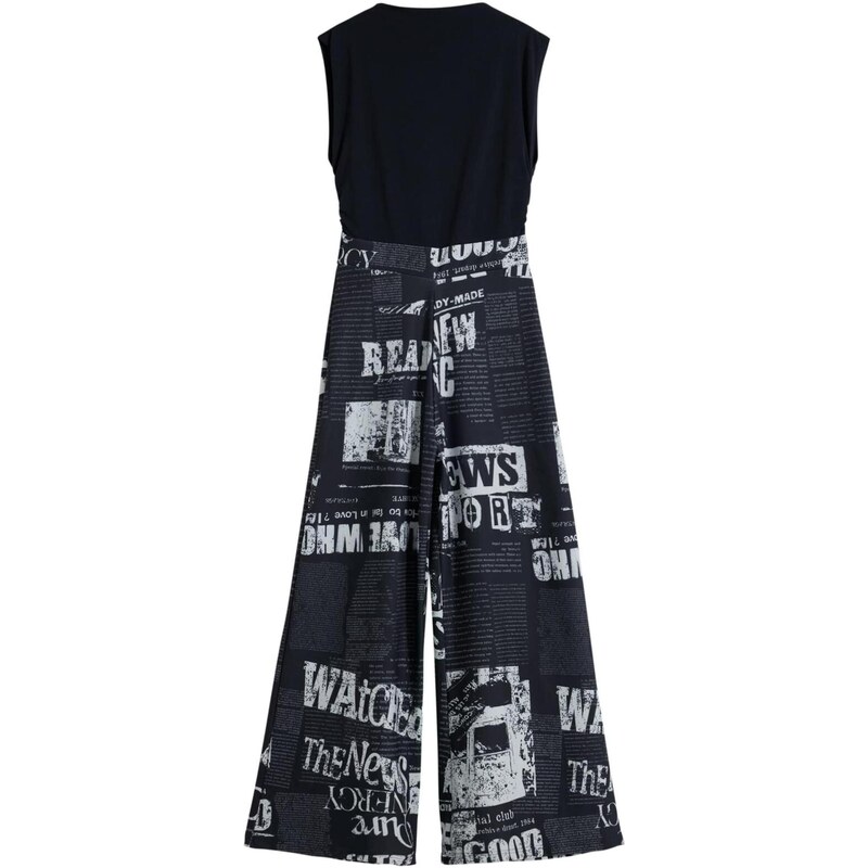 Desigual Overal čierna / biela 65883378