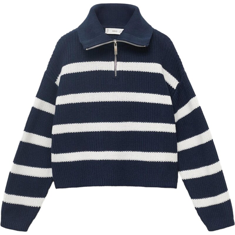 MANGO KIDS Sveter DELPHY námornícka modrá / biela 65656079
