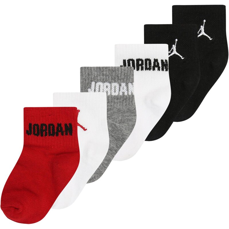 Jordan Ponožky EVERYDAY ESS sivá melírovaná / červená / čierna / biela 64883045