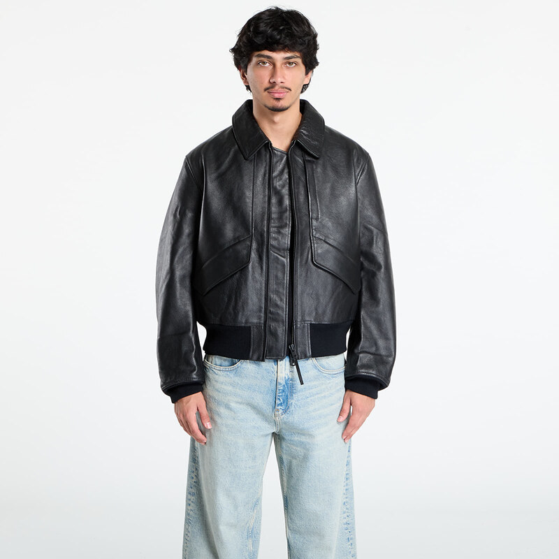 Bunda Y-3 Leather Jacket Black L 64839865