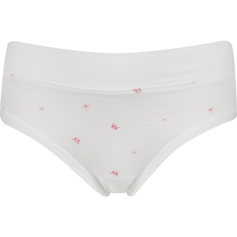 Dievčenské nohavičky Rio | Pleas | biela s potlačou korunka | 182314 63739726