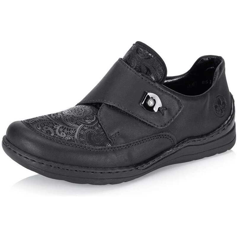 Dámske poltopánky RIEKER 48951-00 čierna W5 64839957