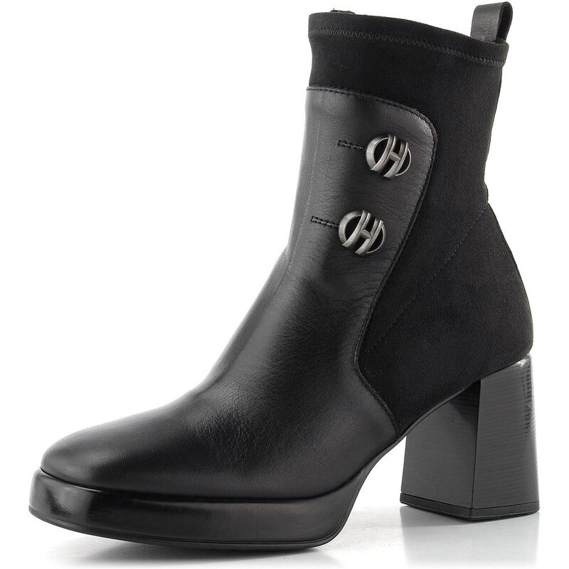 Hispanitas zipový kotník na podpatku Tokio black HI254228 65611966