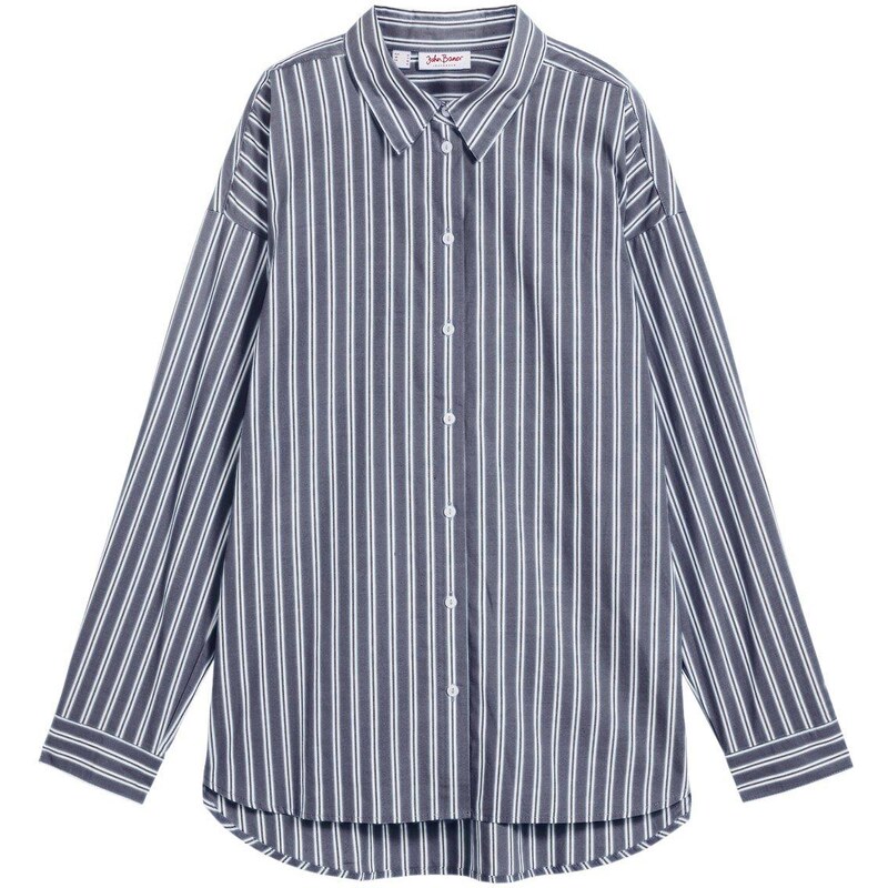 bonprix Košeľová blúzka z čistej bavlny, farba modrá 45134936