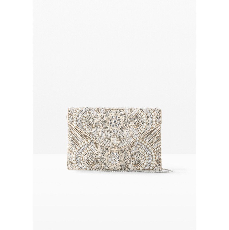 bonprix Kabelka clutch, farba béžová 44895496