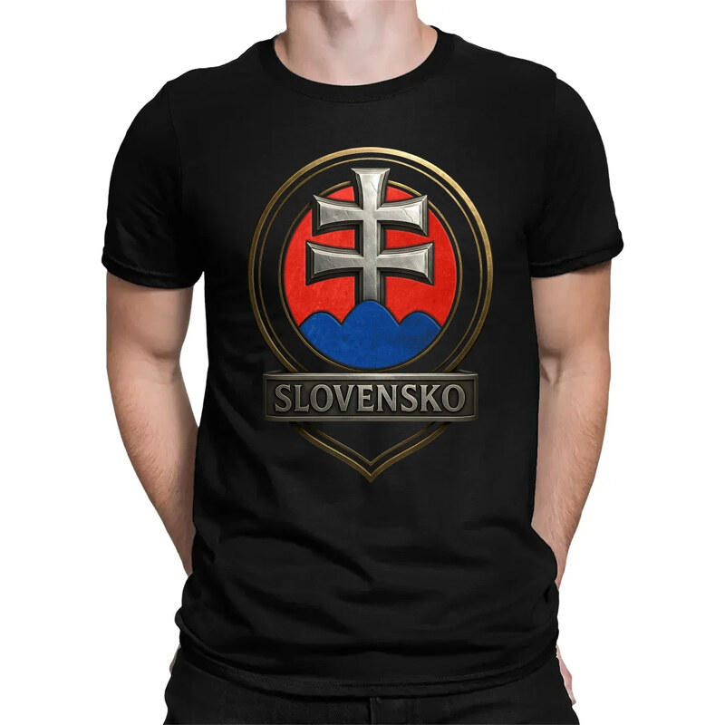 E-shop Garibald Slovensko - Strieborný Kríž - pánske tričko s potlačou
