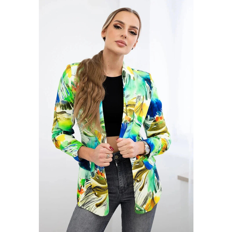 Kesi Bavlnená bunda s potlačou 5478 zelená - Zentex 64844395