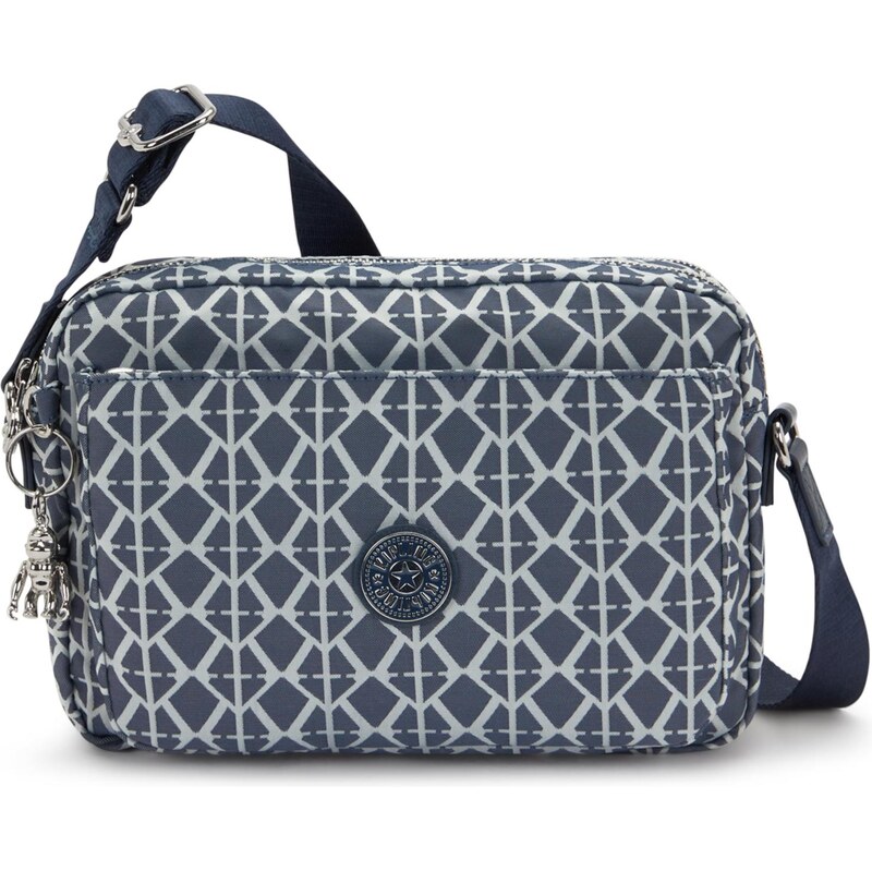 KIPLING Taška cez rameno Abanu M námornícka modrá / biela 65656730