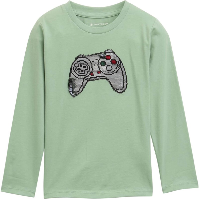 TOM TAILOR Tričko sivá / zelená / ohnivo červená / čierna 64849276