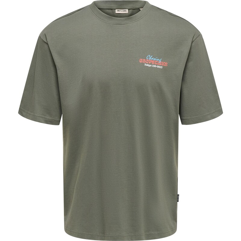 Only & Sons Tričko ONSFRANK svetlomodrá / olivová / oranžová / biela 64849282