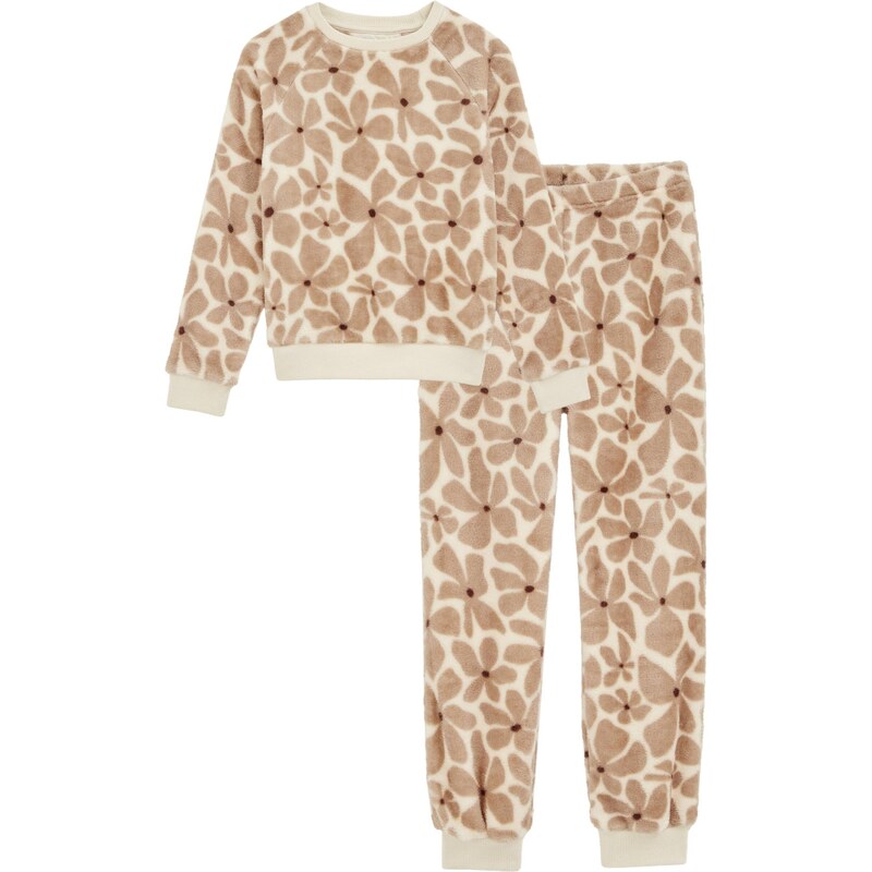 WE Fashion Pyžamo béžová / hnedá 65883116