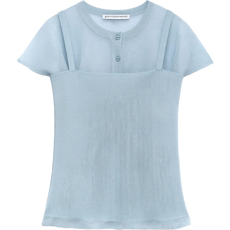 Adolfo Dominguez Sveter svetlomodrá 64849158