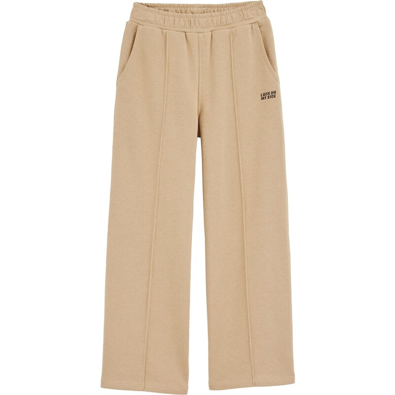 WE Fashion Nohavice béžová / čierna 65882875