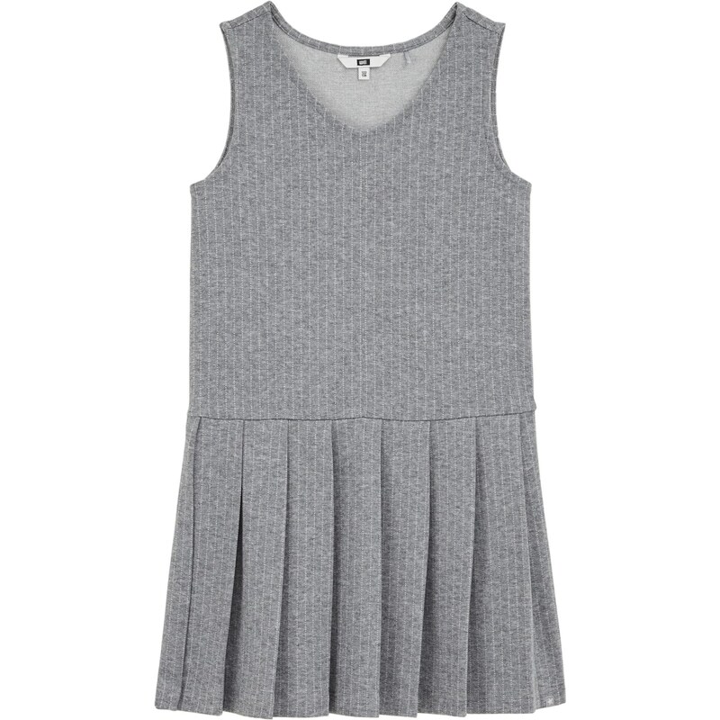 WE Fashion Šaty sivá melírovaná / biela 65884075