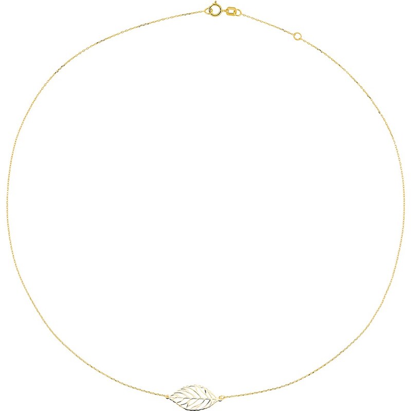 Cutie Jewellery Nežný náhrdelník zo žltého zlata Lístok Z0130-40-X-1 66587716