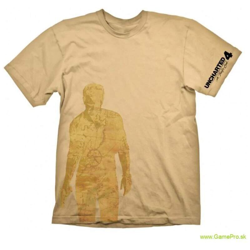 Gaya Entertainment Uncharted 4 Nathan Drake Map (tričko) 64851654