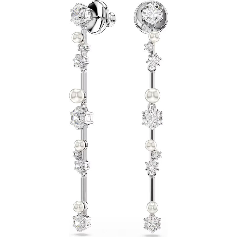 Swarovski Dlhé náušnice so zirkónmi a krištáľovými perlami Constella 66588031
