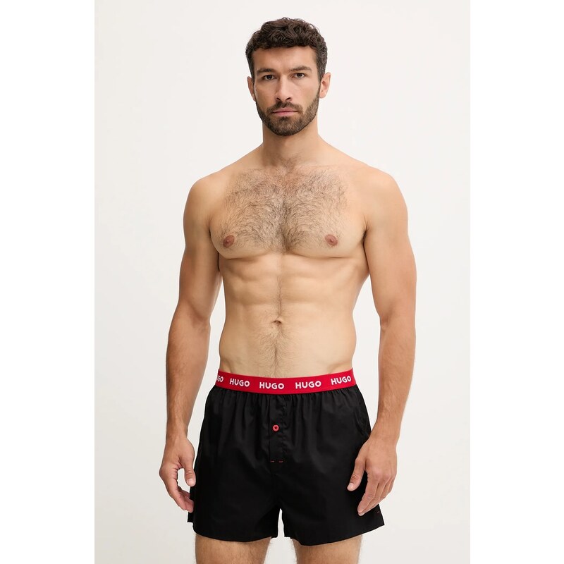 Bavlnené boxerky HUGO 3-pak WOVEN BOXER TRIPLET 64857305