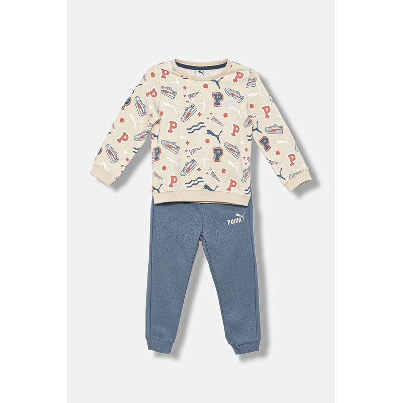 Detská tepláková súprava Puma MINICATS AOP Crew Set FL INF 64858649