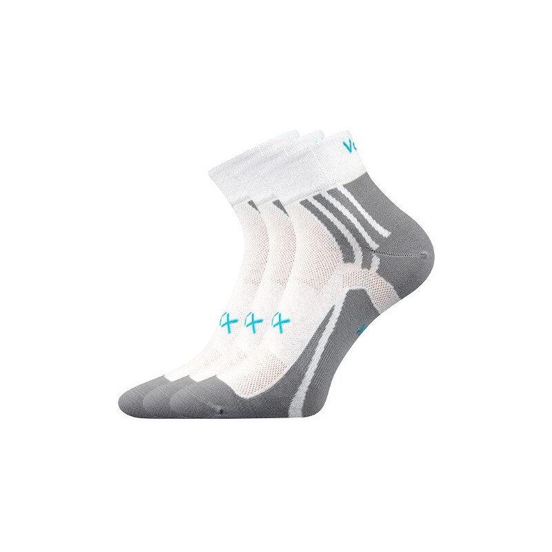 ABRA členkové ponožky so striebrom VoXX Biela 35-38 3 páry 26251823