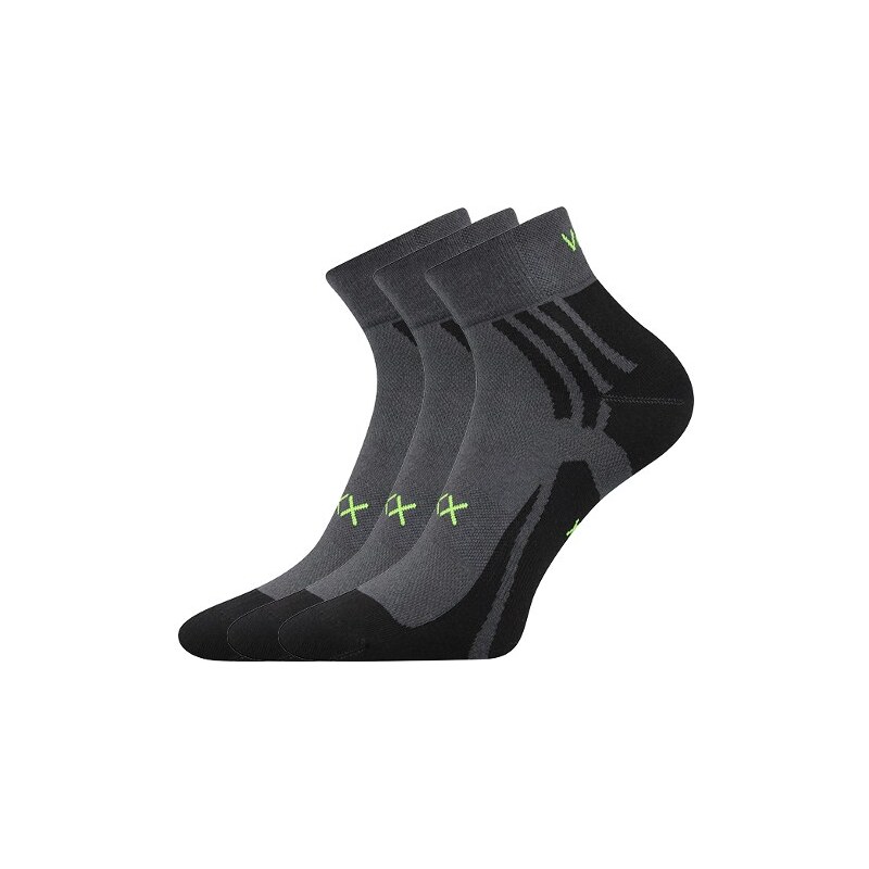 ABRA členkové ponožky so striebrom VoXX Tm. sivá 35-38 3 páry 44172191