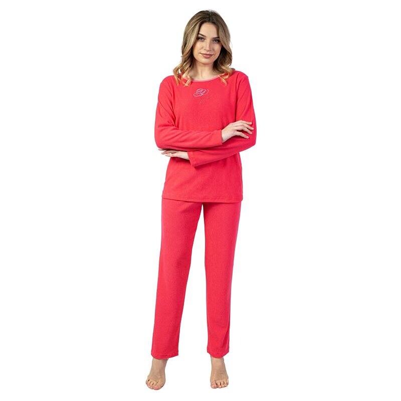 Regina Dámske froté pyžamo Emily malinovo ružové 64891656