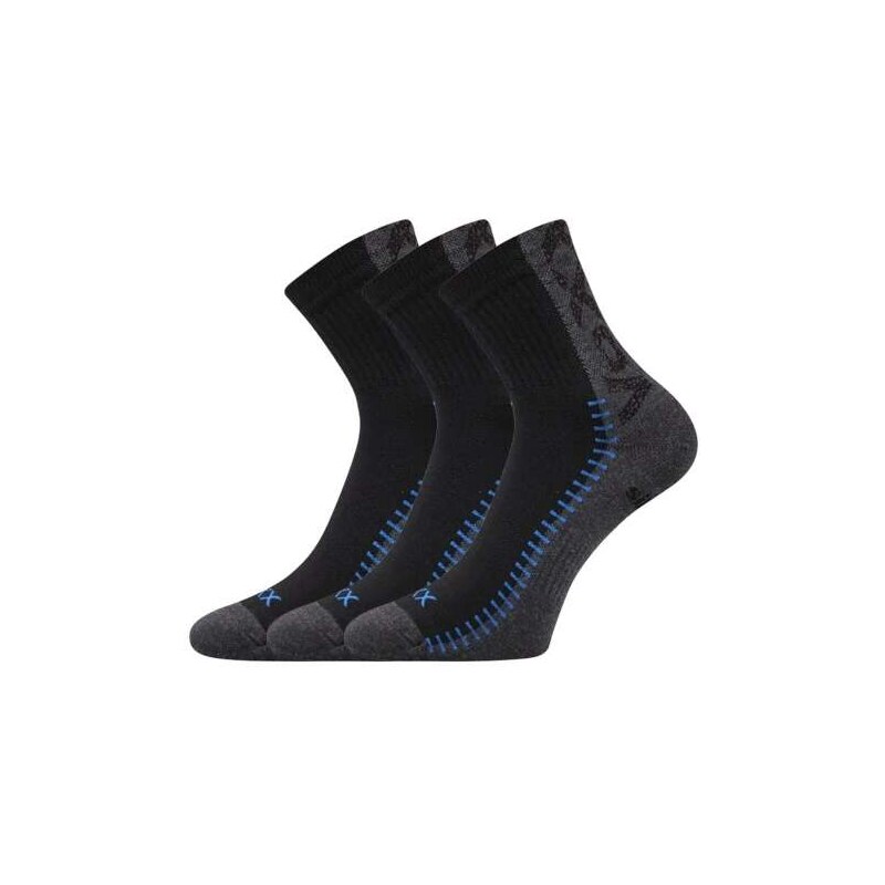 REVOLT antibakteriálne ponožky s iónmi striebra VoXX Čierna 35-38 3 61022719