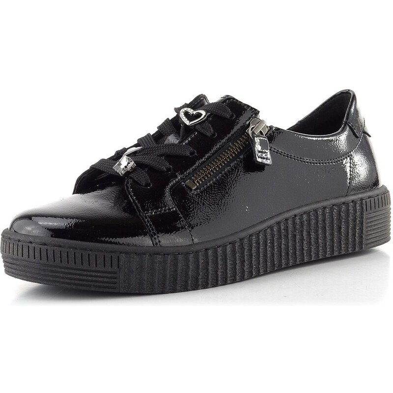 Gabor tenisky na platforme lakované čierne 73.339.97 65611998