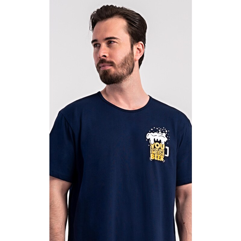 Vienetta MAN Pánska nočná košeľa s krátkym rukávom Pivo 64863004