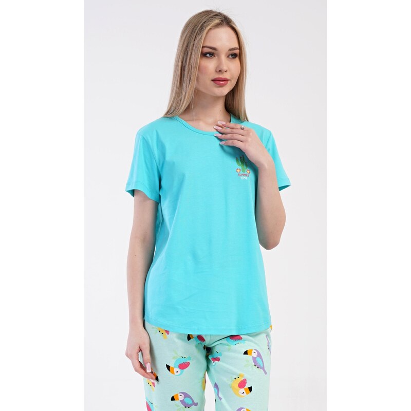 Vienetta Dámske pyžamo kapri Papagáj 64862999