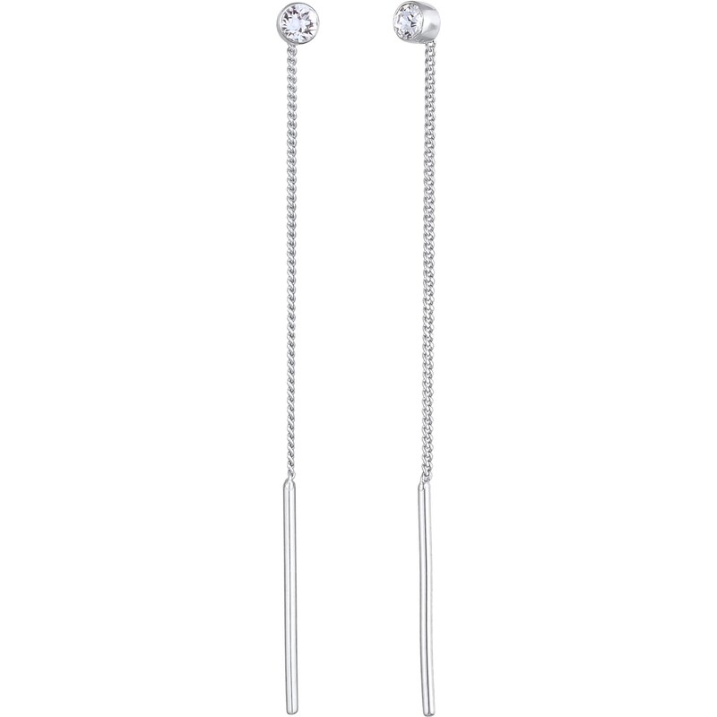 ELLI Náušnice strieborná / priehľadná 66262866