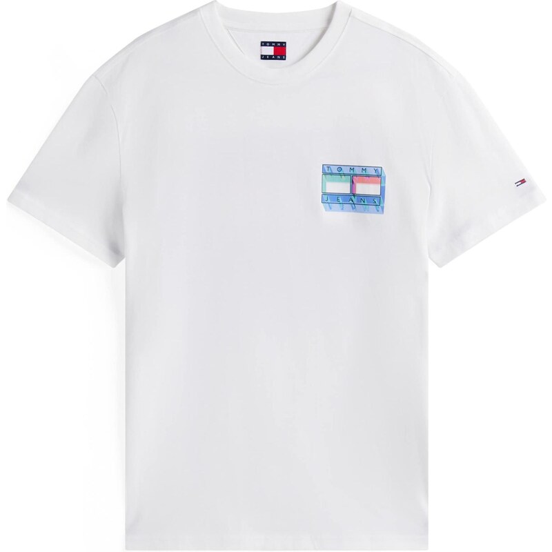 Tommy Jeans Tričko nebielená / kráľovská modrá / svetlozelená / 64866005