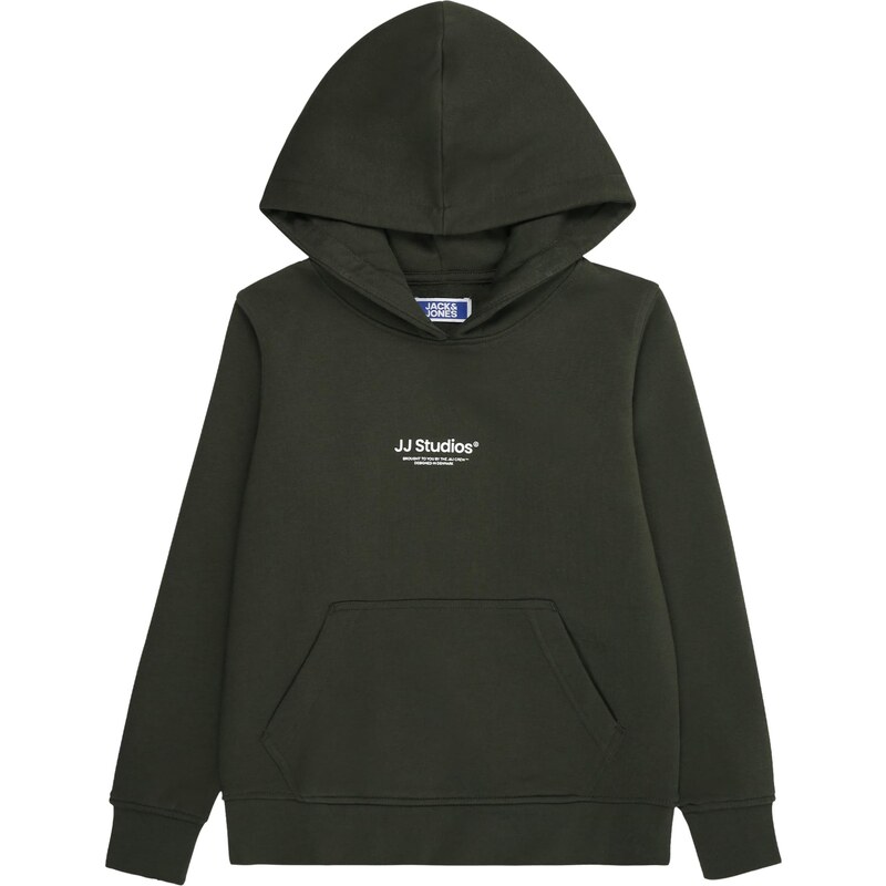 Jack & Jones Junior Mikina JJESOHO tmavozelená / biela 65658882
