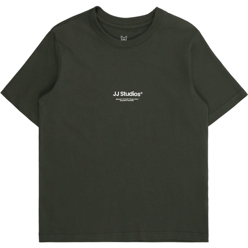 Jack & Jones Junior Tričko JJESOHO tmavozelená / biela 64996772