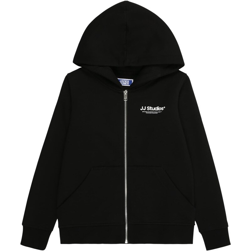 Jack & Jones Junior Tepláková bunda čierna / biela 64944114