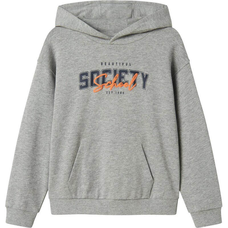 NAME IT Mikina námornícka modrá / sivá melírovaná / oranžová 64927382