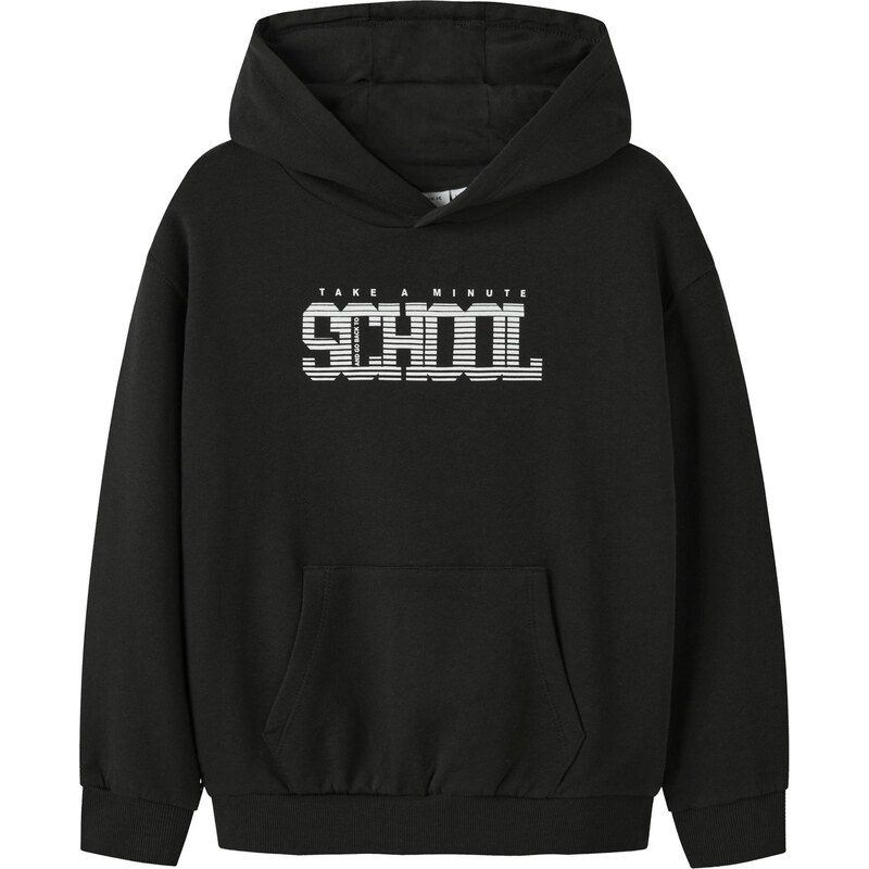 NAME IT Mikina NKMLUCAS svetlosivá / čierna 64927387