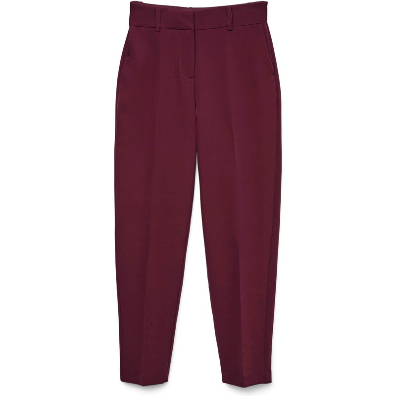 VERO MODA Nohavice s pukmi VMGLORIA vínovo červená 66008624