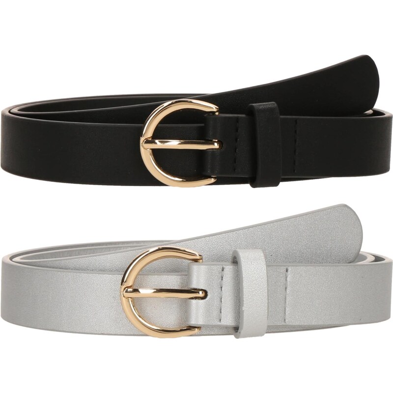 ABOUT YOU Opasky čierna / strieborná 65659241