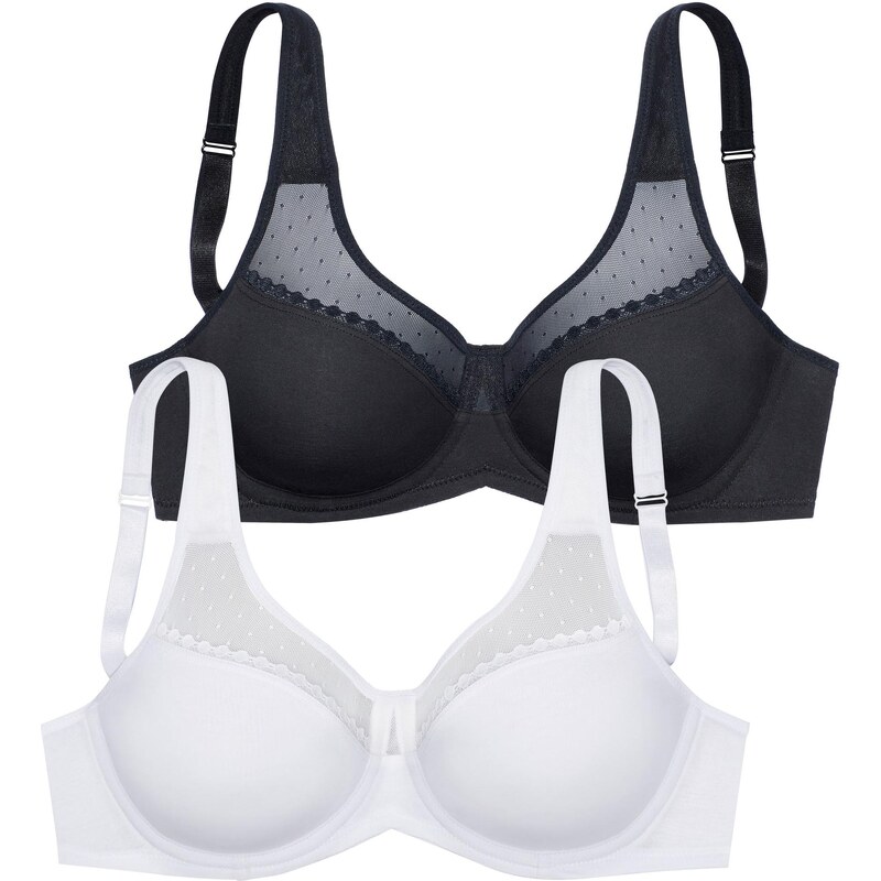 PETITE FLEUR Zmenšujúca podprsenka čierna / biela 65644293