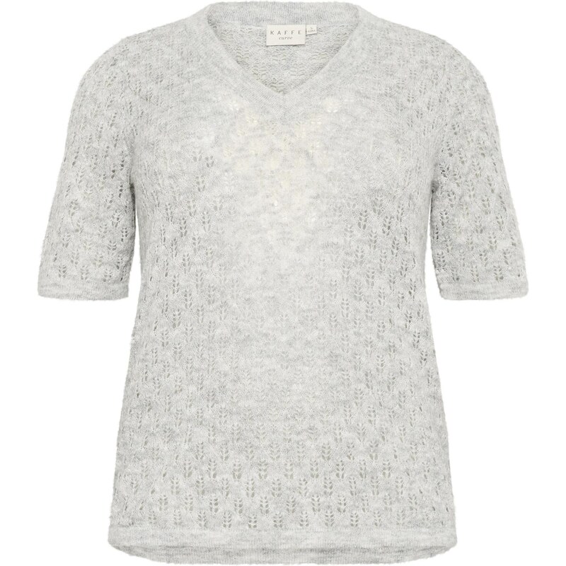 KAFFE CURVE Sveter Loura svetlosivá 65879947