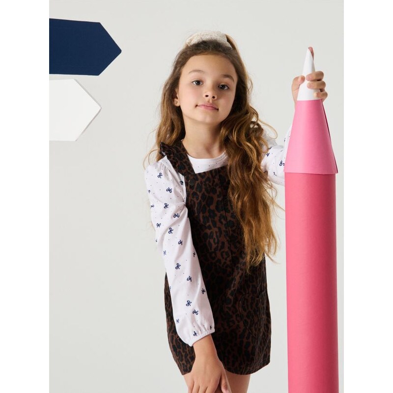 Sinsay - Tričko s dlhými rukávmi - biela 65751302