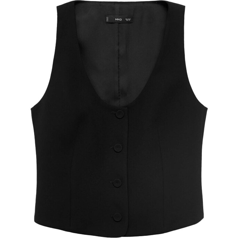 MANGO Vesta k obleku Iguana čierna 65886354