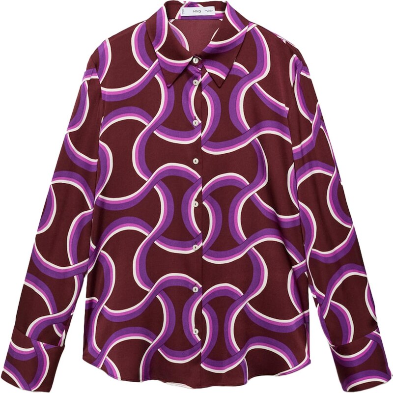 MANGO Blúzka IDEALE fialová / orchideová / vínovo červená / biela 65886403