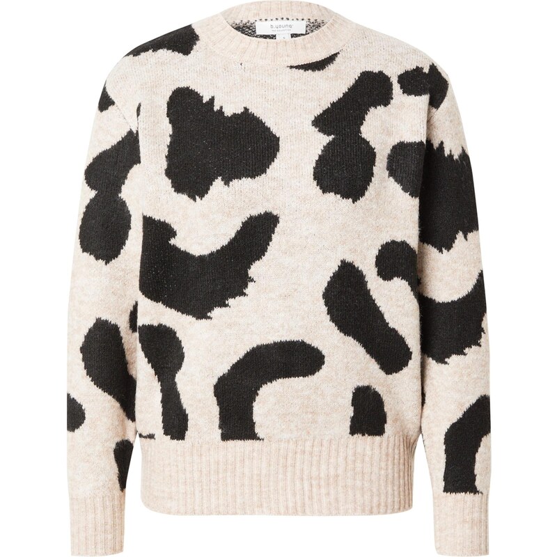 b.young Sveter MINYAX béžová / čierna 65886009