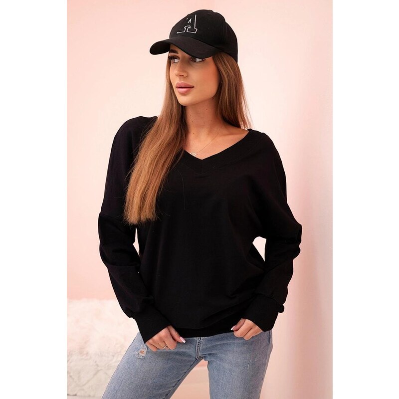 MladaModa Mikina s dlhým rukávom a véčkovým výstrihom model 69453 65626791