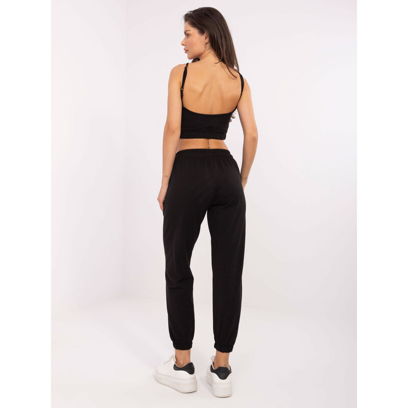 BASIC Čierna dámska súprava topu a nohavíc EM-KMPL-601.66-black 25544011