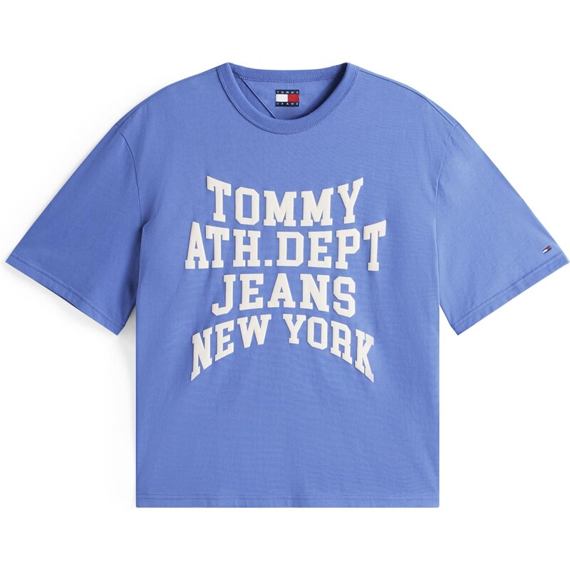 Tommy Jeans Tričko 90S VARSITY kráľovská modrá / biela 64875465