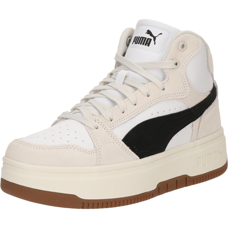 PUMA Členkové tenisky Rebound slonová kosť / čierna / biela 64875589